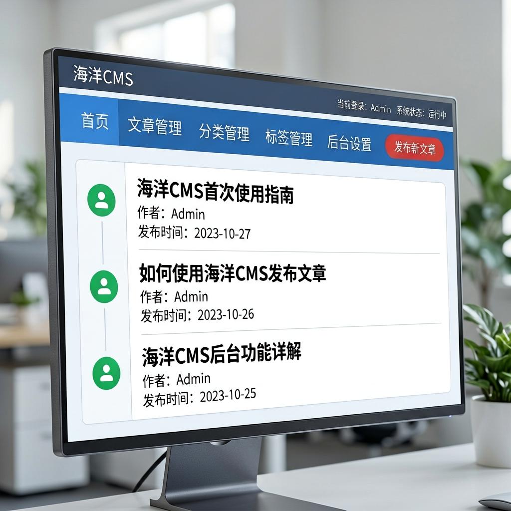 海洋CMS首次使用指南