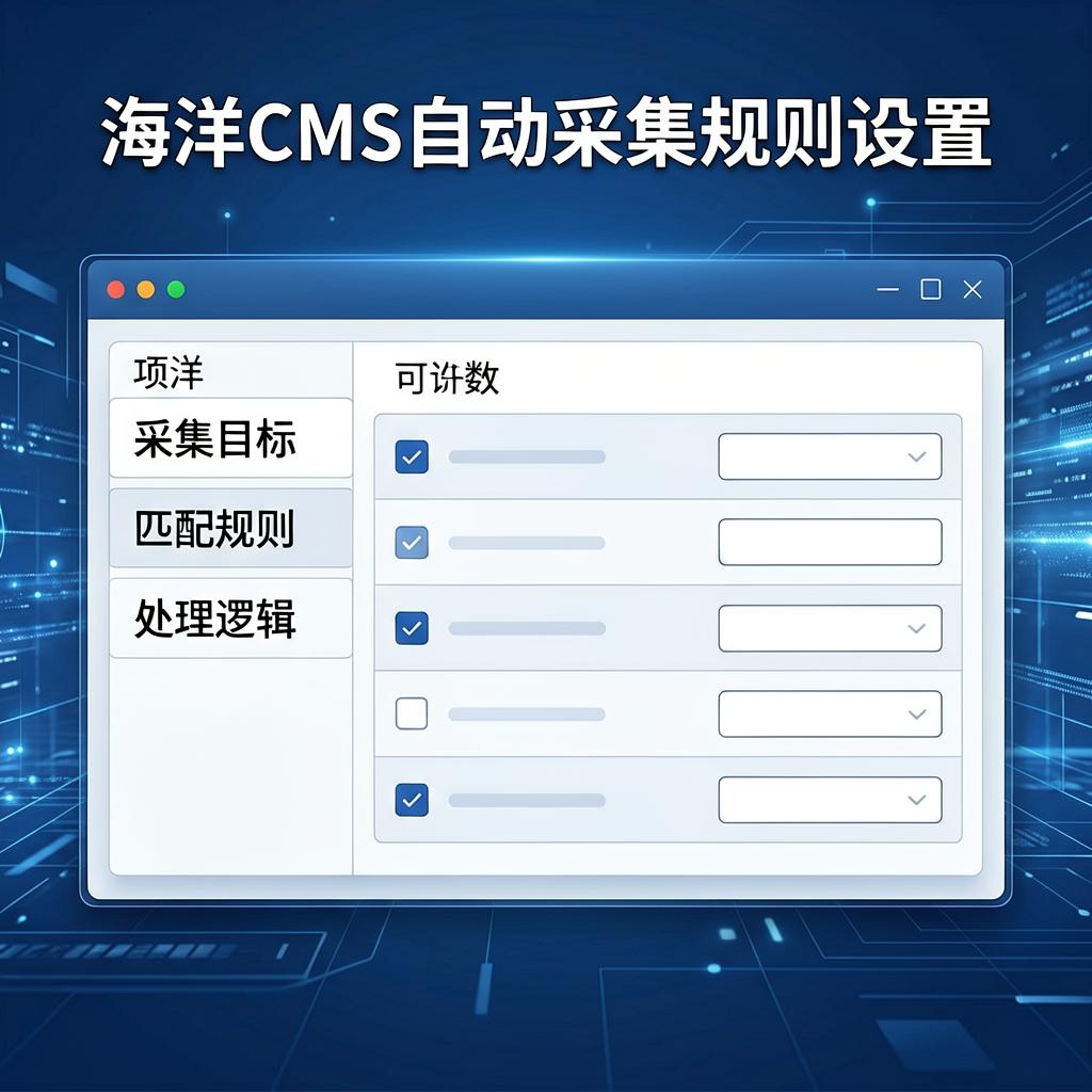 海洋CMS自动采取规则设置
