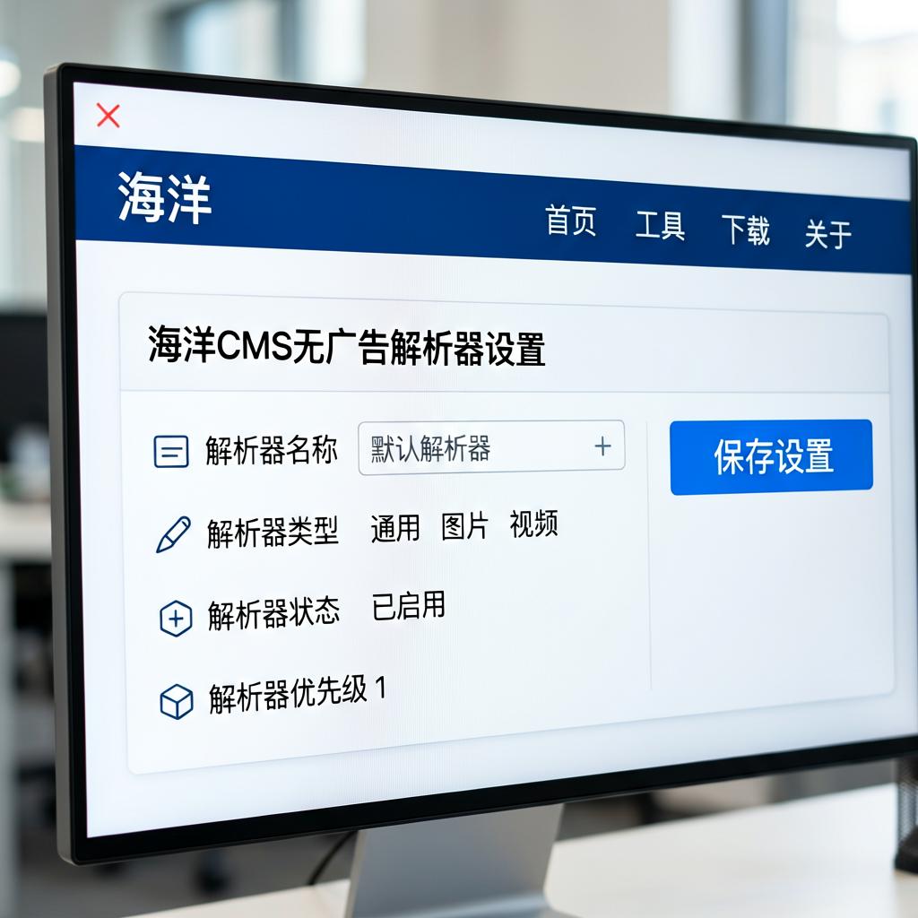 海洋CMS无广告解析器设置